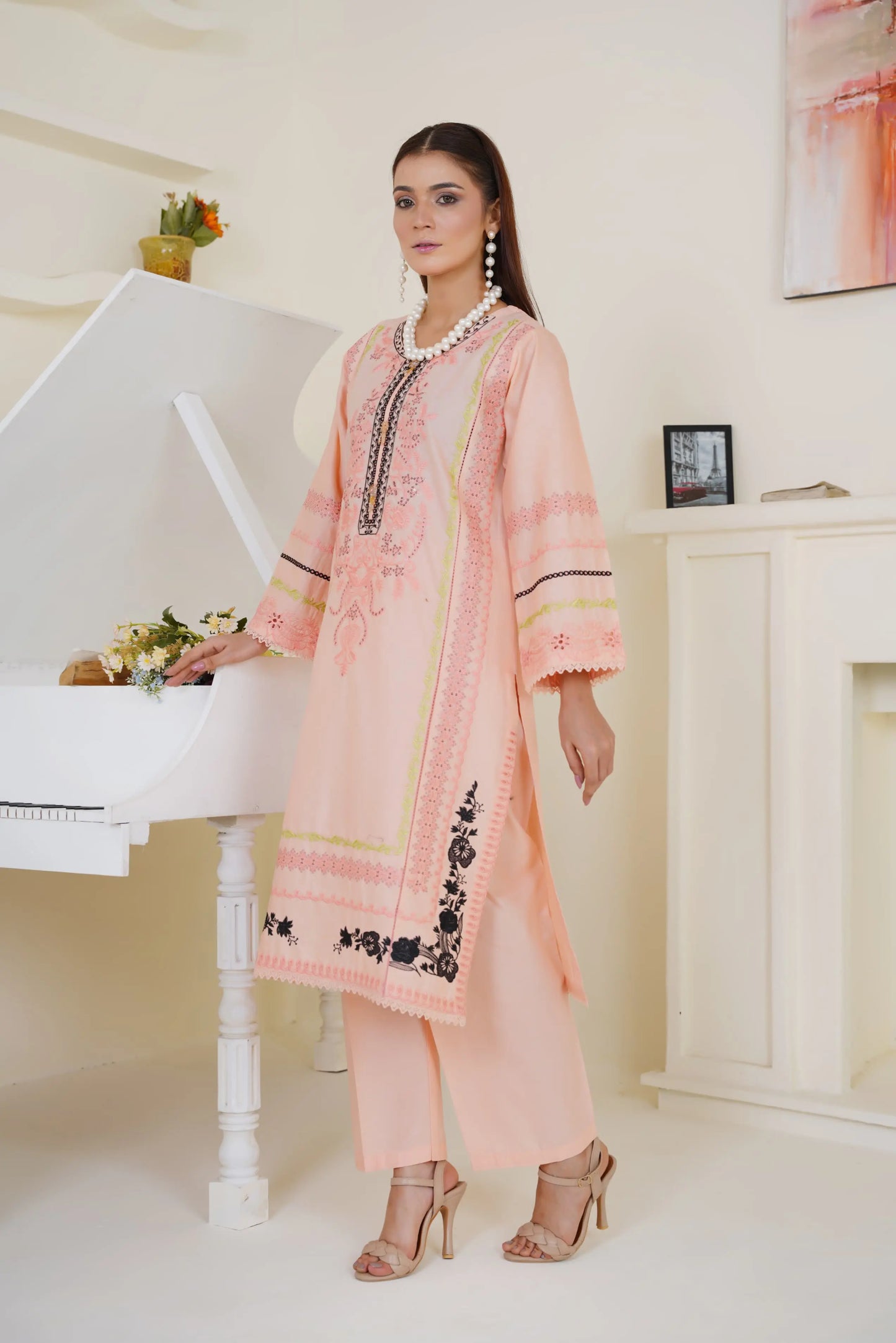 Rina 2Pc – Embroidered Lawn Dress